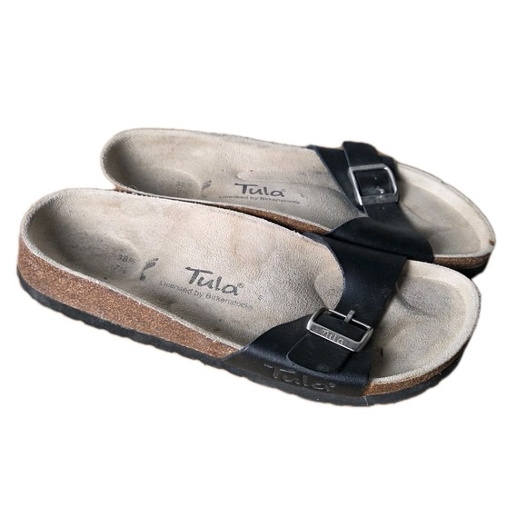 Birkenstock Shoes - Birkenstocks Tula Black Strap Womens 7.5 38.5